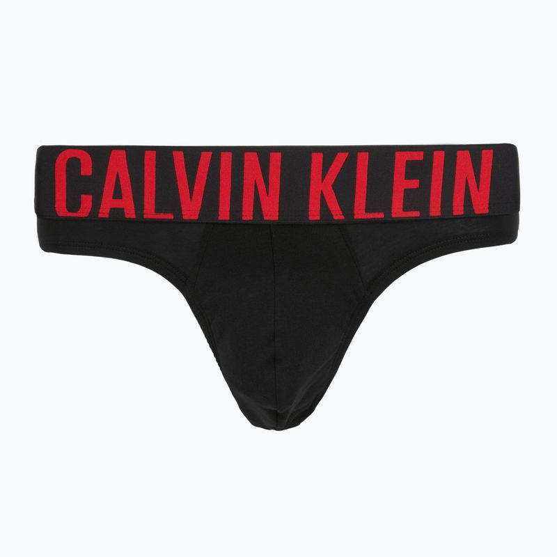 Труси чоловічі Calvin Klein 000NB3607A Hip Brief 3 пари black w/oatmeal logo/black w/age 3