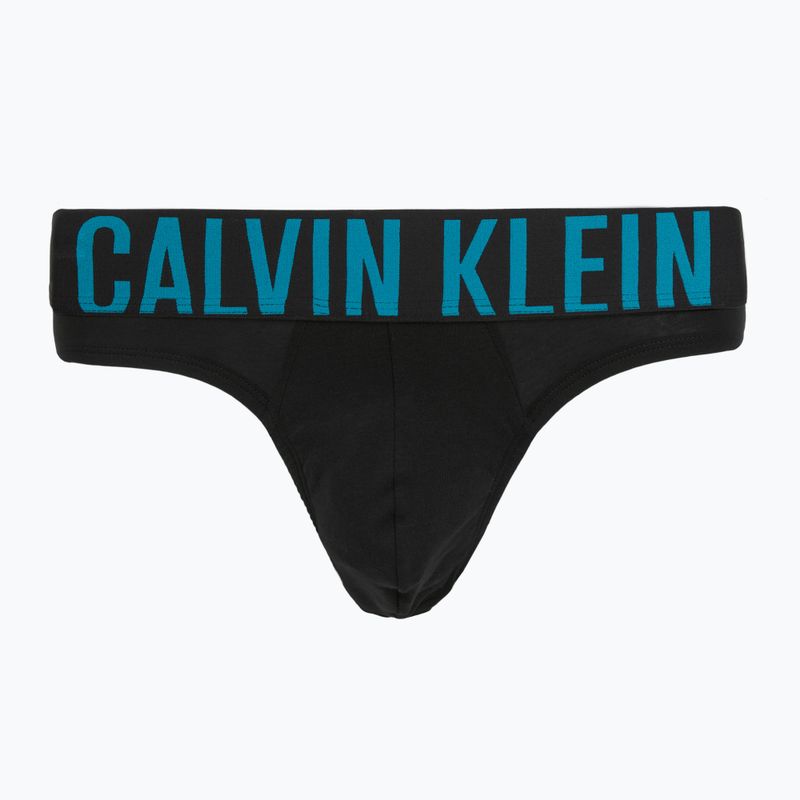 Труси чоловічі Calvin Klein 000NB3607A Hip Brief 3 пари black w/oatmeal logo/black w/age 4