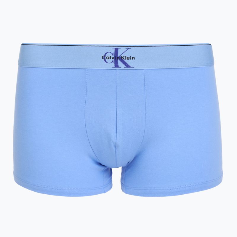 Боксерки чоловічі Calvin Klein LV00NB4472 Trunk 3 pairs black w/blue river fog/blue river 2