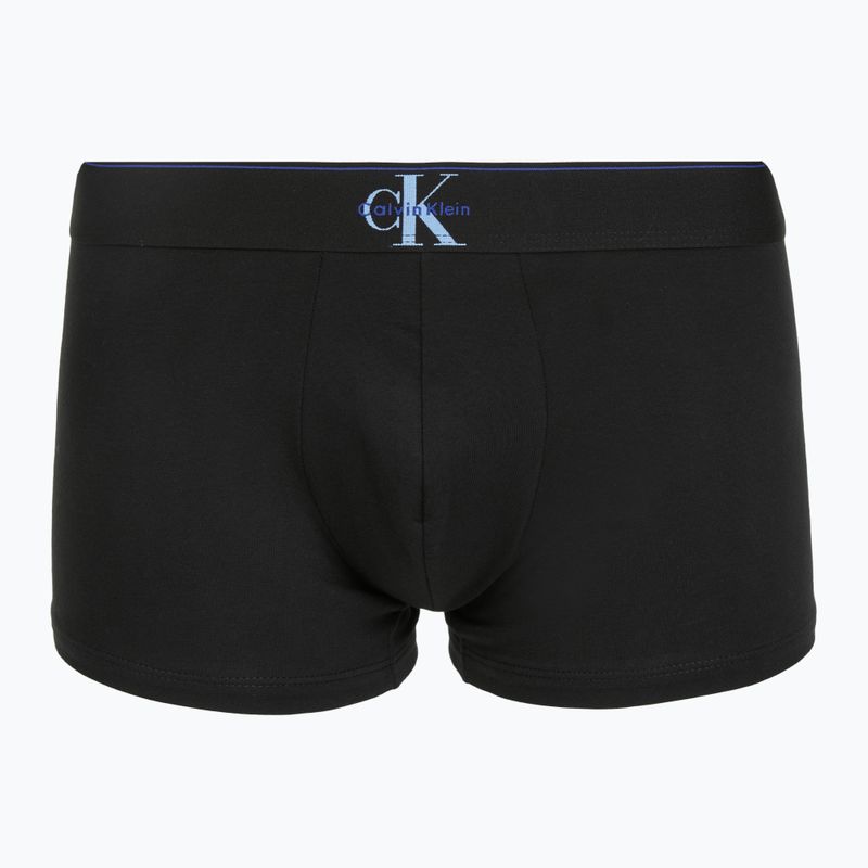 Боксерки чоловічі Calvin Klein LV00NB4472 Trunk 3 pairs black w/blue river fog/blue river 6