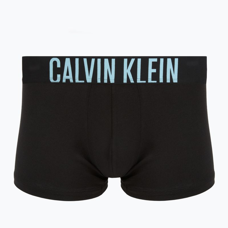 Боксерки чоловічі Calvin Klein 000NB3608A Trunk 3 pairs black with harbor mist logo/ black with 3