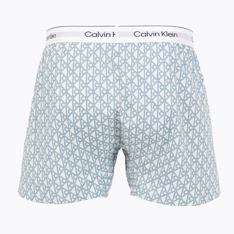 Труси Calvin Klein LV00NM2831 Boxer Trad icon cotton emblem chalk/gulf blue 2