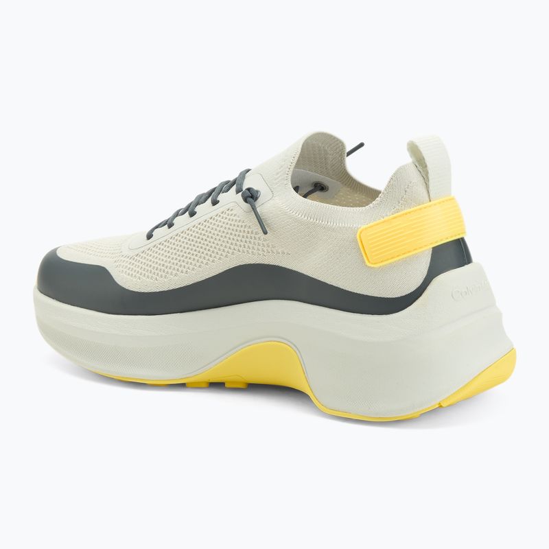 Кросівки чоловічі Calvin Klein YM0YM01457 Chunky Runner Lace Up Sock Knit vaporous white/coal/buttercup 3