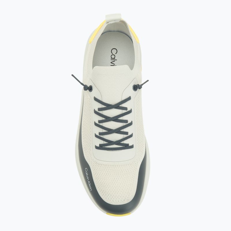 Кросівки чоловічі Calvin Klein YM0YM01457 Chunky Runner Lace Up Sock Knit vaporous white/coal/buttercup 5