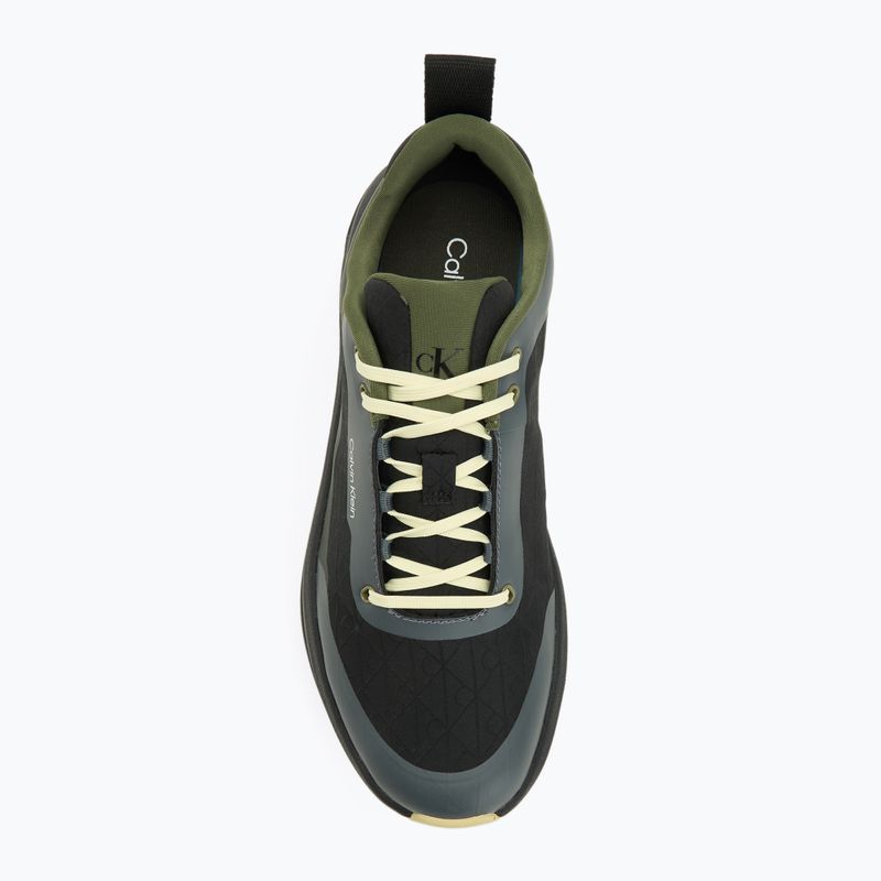 Кросівки чоловічі Calvin Klein YM0YM01456 Chunky Runner Lace Up Mix Aop black/medieval forest/coal/lime 5
