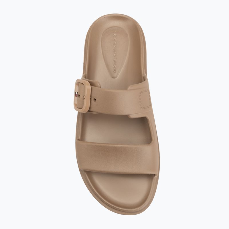 Шльопанці жіночі Tommy Hilfiger Double Strap Sandal Pearl safari canvas pearlized 5