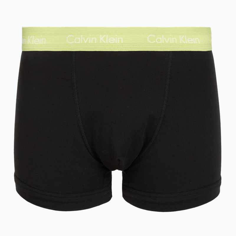 Труси чоловічі Calvin Klein 0000U2662G Trunk 3 пари black w green bloom wb/black w da 2