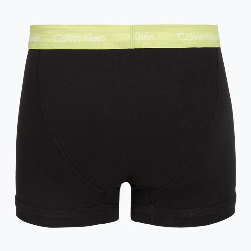 Труси чоловічі Calvin Klein 0000U2662G Trunk 3 пари black w green bloom wb/black w da 3