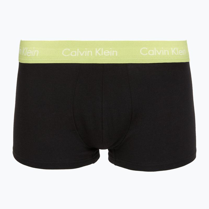 Труси Calvin Klein LV00NB4412 Low Rise Trunk 5 пар black w green bloom wb/black w dazzlin 6