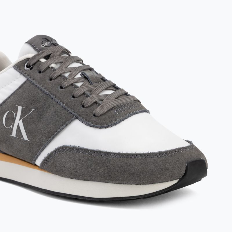 Взуття чоловіче Calvin Klein HM0HM02212 Retro Runner Bans Leather Suede granite gray/white/rhubarb 7