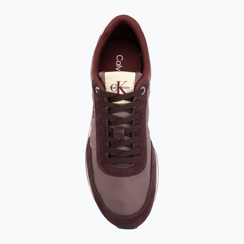 Кросівки чоловічі Calvin Klein YM0YM01361 Retro Runner Ess Mix Mat bordeaux/peppercorn/vanilla 5