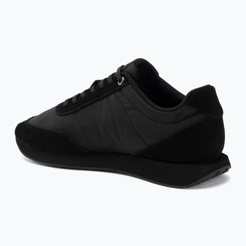 Взуття чоловіче Calvin Klein HM0HM02212 Retro Runner Bans Leather Suede triple black/adrenaline rush 3