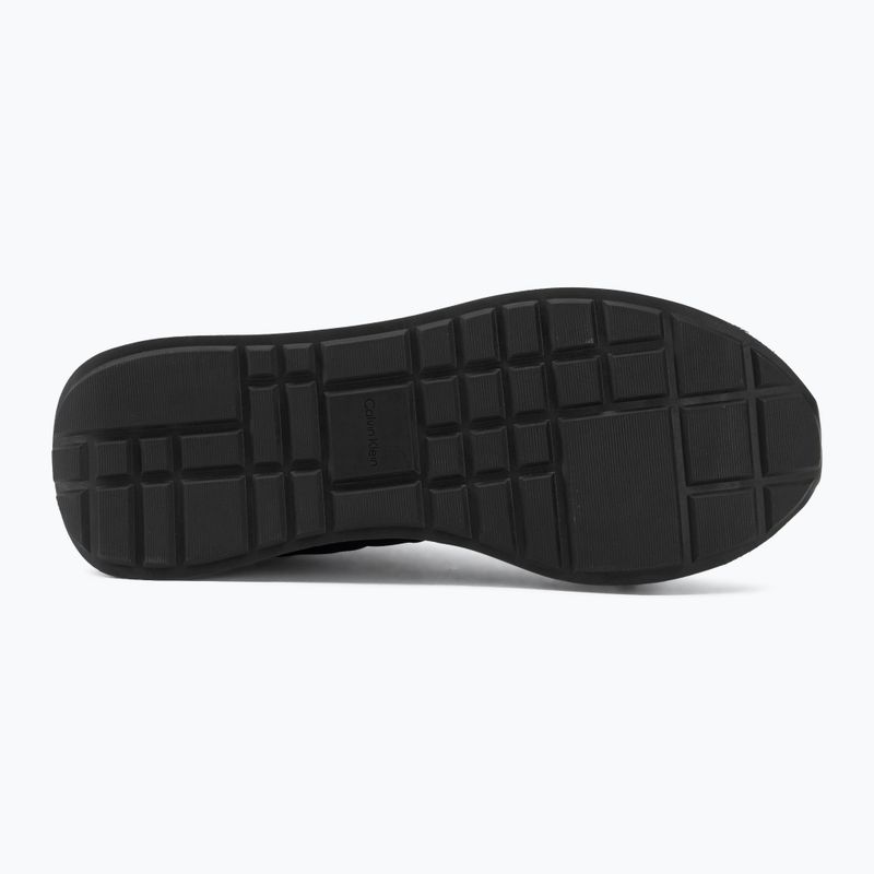 Взуття чоловіче Calvin Klein HM0HM02212 Retro Runner Bans Leather Suede triple black/adrenaline rush 4