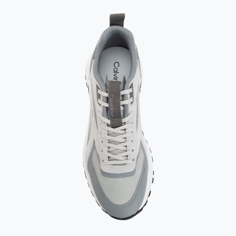 Взуття чоловіче Calvin Klein HM0HM02220 Hike Runner Stripe Mix Nylon Suede light grey/granite grey 5