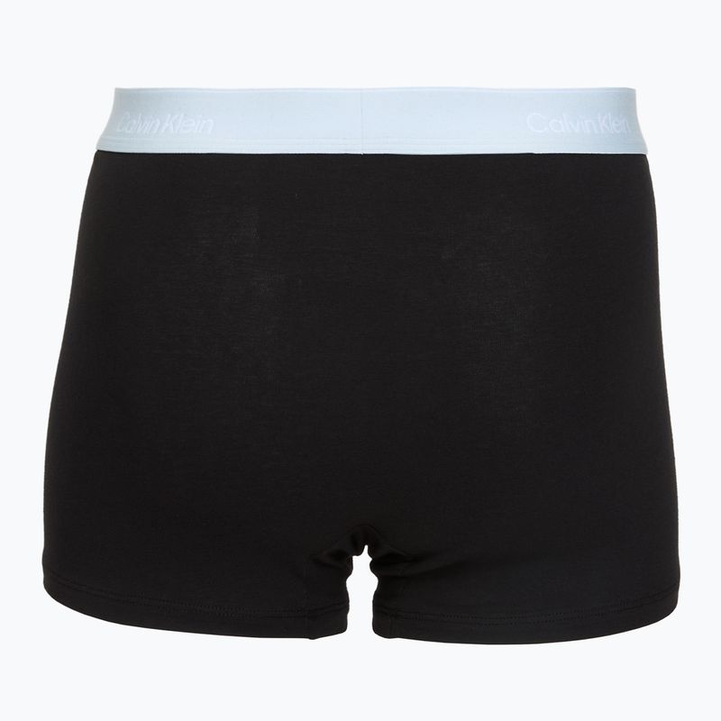 Боксерки чоловічі Calvin Klein LV00NB4286 Relaxed Fit Trunk black bodies w/ poseidon blue/plein 5
