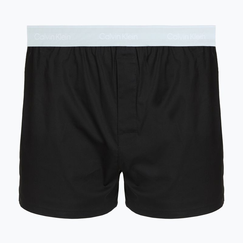 Боксерки чоловічі Calvin Klein LV00NB4267 Boxer Slim black bodies w/ poseidon blue/plein 2