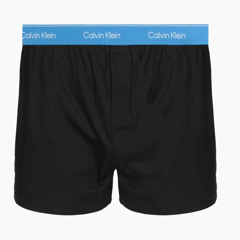 Боксерки чоловічі Calvin Klein LV00NB4267 Boxer Slim black bodies w/ poseidon blue/plein 3