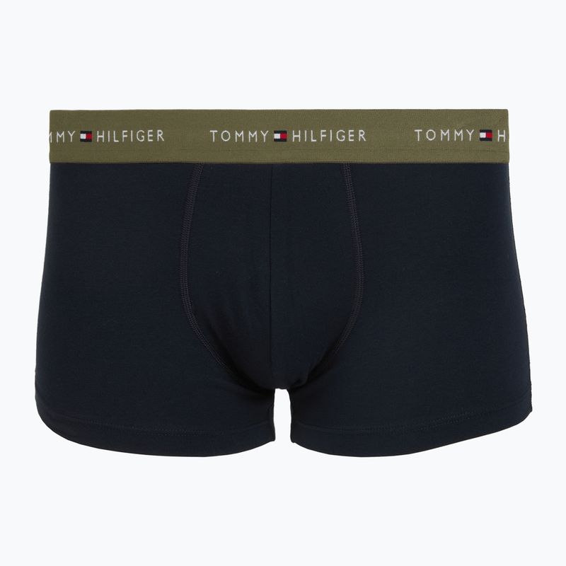 Боксерки чоловічі Tommy Hilfiger Trunk WB 3 pack nb//white/orna green/utility olive 4
