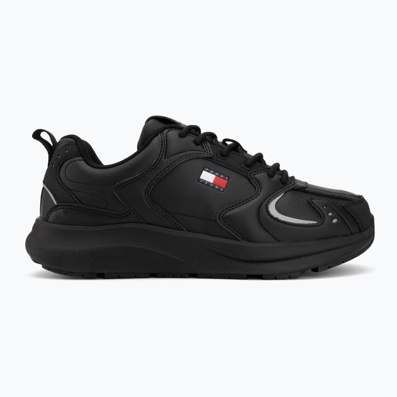 Взуття чоловіче Tommy Jeans Runn Leather triple black 2