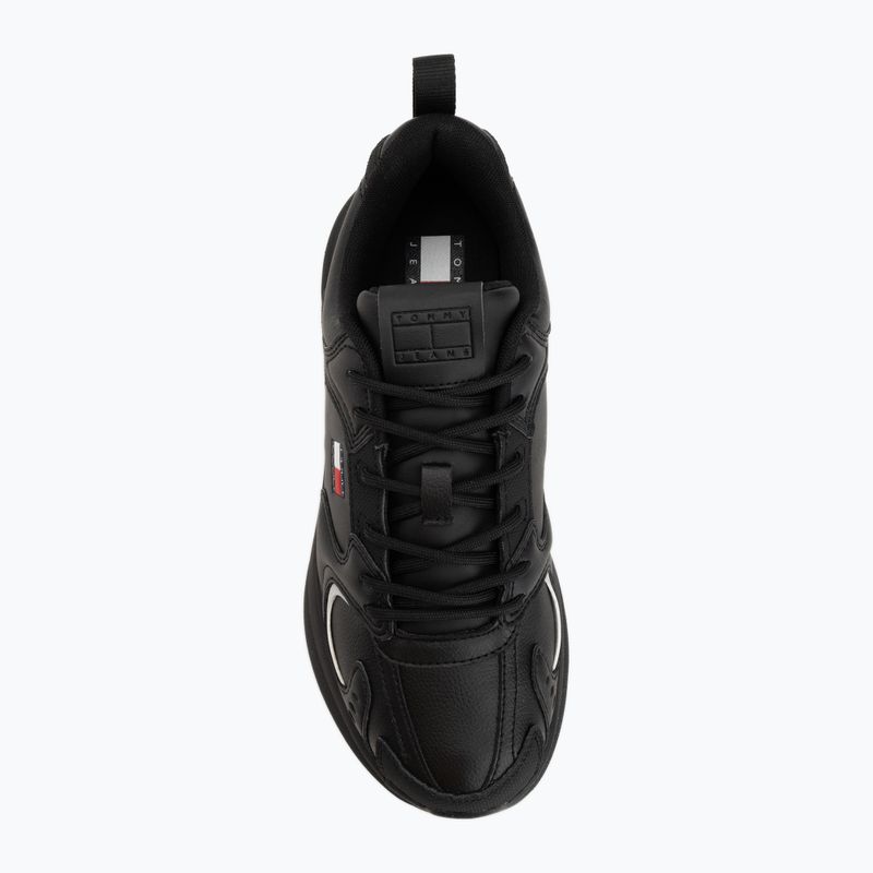 Взуття чоловіче Tommy Jeans Runn Leather triple black 5