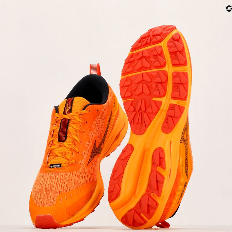 Кросівки для бігу чоловічі Mizuno Wave Rider GTX zinnia/tigerlily/black 9