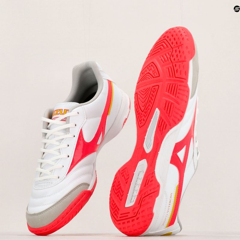 Чоловічі футбольні бутси Mizuno Morelia Sala Classic IN white/flight coral2/bolt2 14