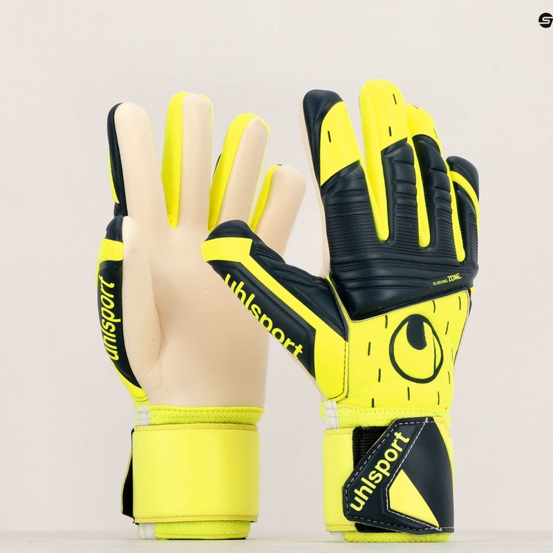 Дитячі воротарські рукавиці uhlsport Classic Absolutgrip Hn Pro Jr. неоновий жовтий/зелений/білий 4