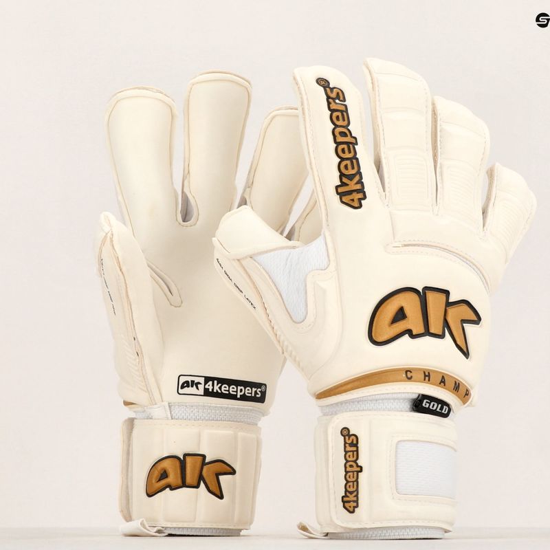4Keepers Champ Gold VI воротарські рукавиці білі 5