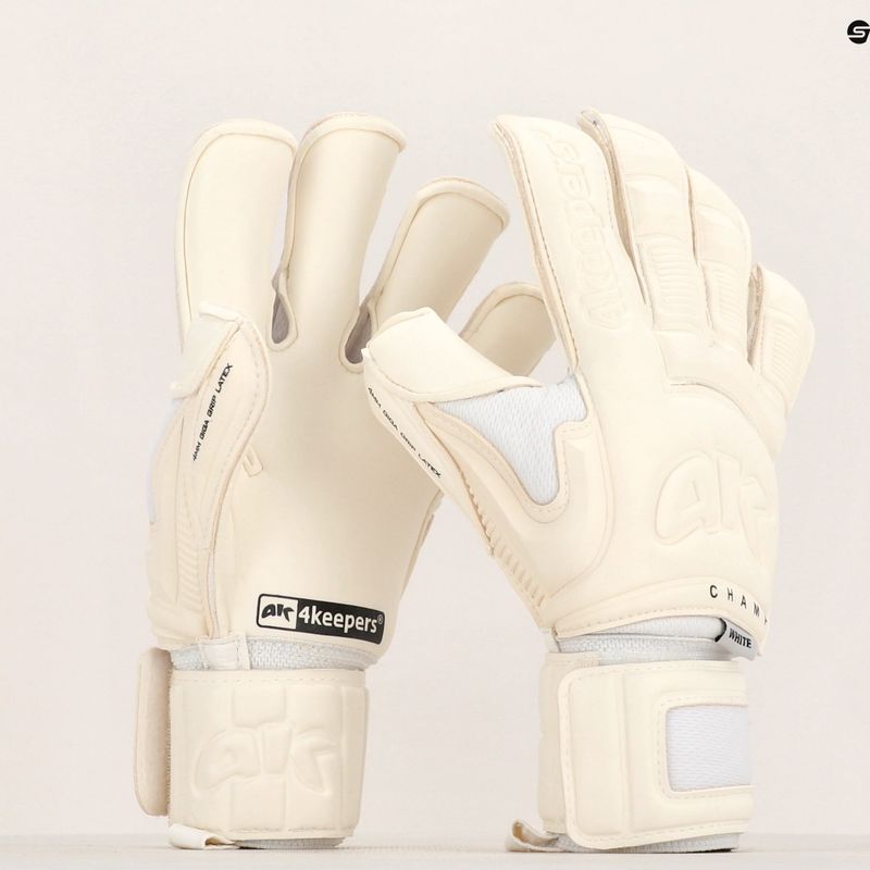 4Keepers Champ Gold Білі воротарські рукавиці 5