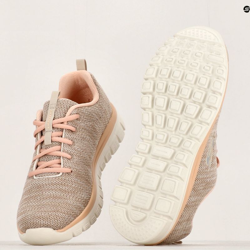 Кросівки тренувальні жіночі SKECHERS Graceful Twisted Fortune natural/coral 13