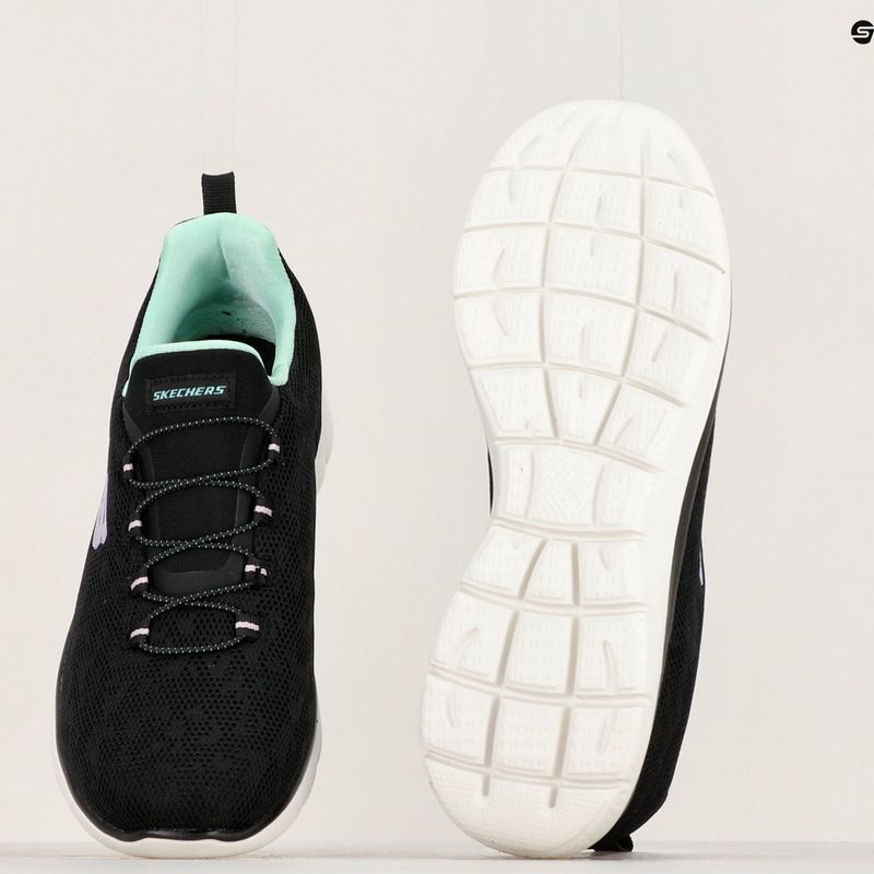 Кросівки тренувальні жіночі SKECHERS Summits Leopard Spot black/aqua 10