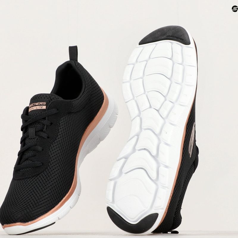 Кросівки тренувальні жіночі SKECHERS Flex Appeal 4.0 Brilliant View black/rose gold 9