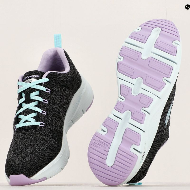 Кросівки тренувальні жіночі SKECHERS Arch Fit Comfy Wave black/lavender 14