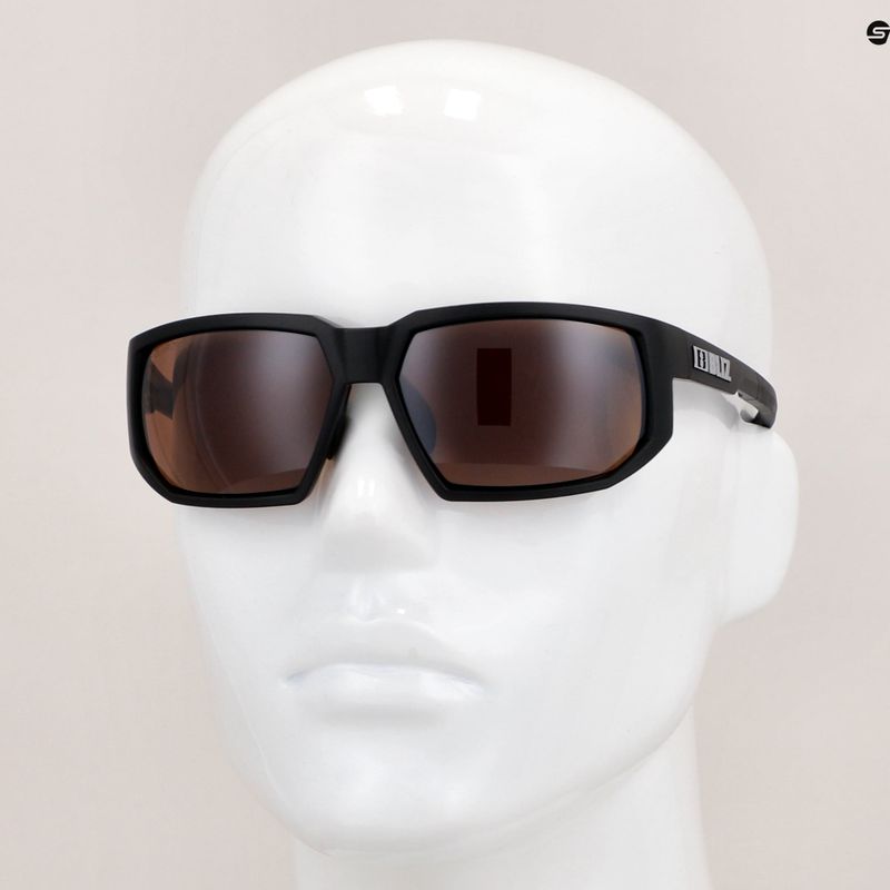 Велосипедні дзеркальні окуляри Bliz Arrow Polarized S3 матовий чорний/коричневий сріблястий 10