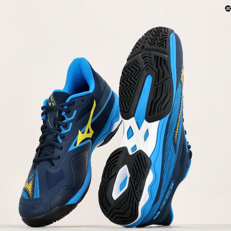 Кросівки тенісні чоловічі Mizuno Wave Exceed Light 2 AC dress blues/bolt2 neon/clolsonne 14