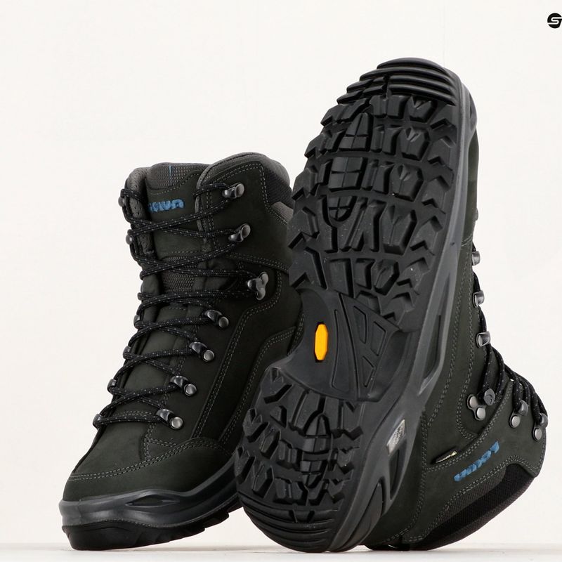 Черевики LOWA Renegade GTX Mid anthrazit/stahlblau 10