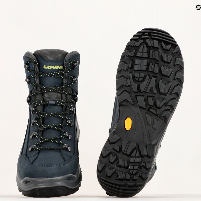 Черевики LOWA Renegade GTX Mid dunkelelblau/limone 10