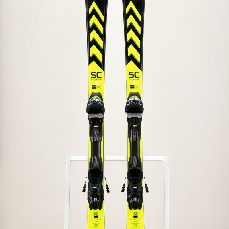 Гірські лижі Völkl Racetiger SC Black + vMotion 10 GW чорно-жовті 11