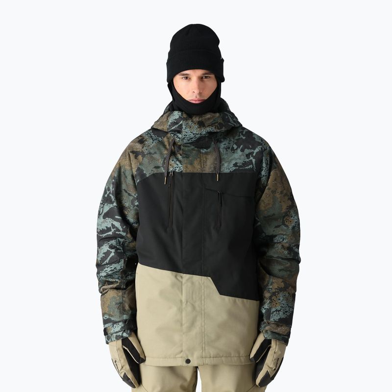 Куртка сноубордична чоловіча 686 Geo cypress green hemisphere colorblock