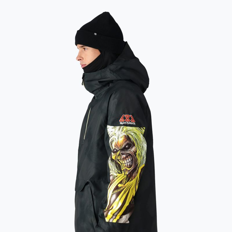 Куртка сноубордична чоловіча 686 Renewal Insulated Anorak iron maiden eddies black 4