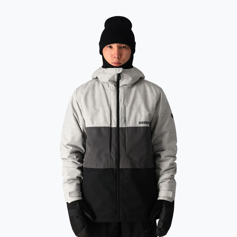 Куртка сноубордична чоловіча 686 Smarty 3-in-1 Form white heather colorblock