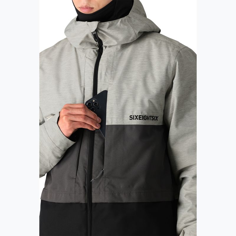 Куртка сноубордична чоловіча 686 Smarty 3-in-1 Form white heather colorblock 6