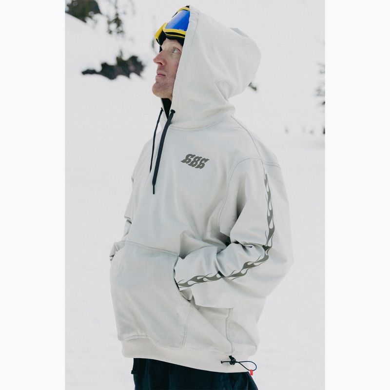 Кофта для сноуборду чоловіча 686 Waterproof Team Hoody limestone 8