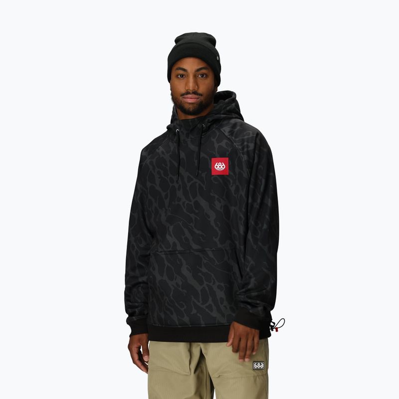 Кофта для сноуборду чоловіча 686 Bonded Fleece black fracture print 4