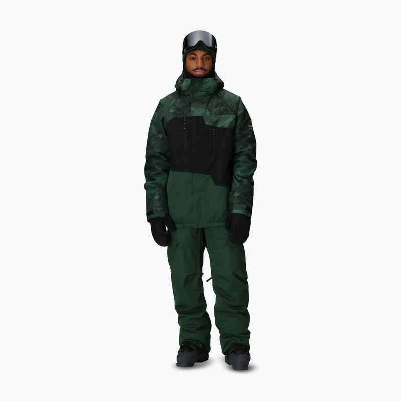 Куртка для сноуборду чоловіча 686 Geo Insulated moss green colorblock 2