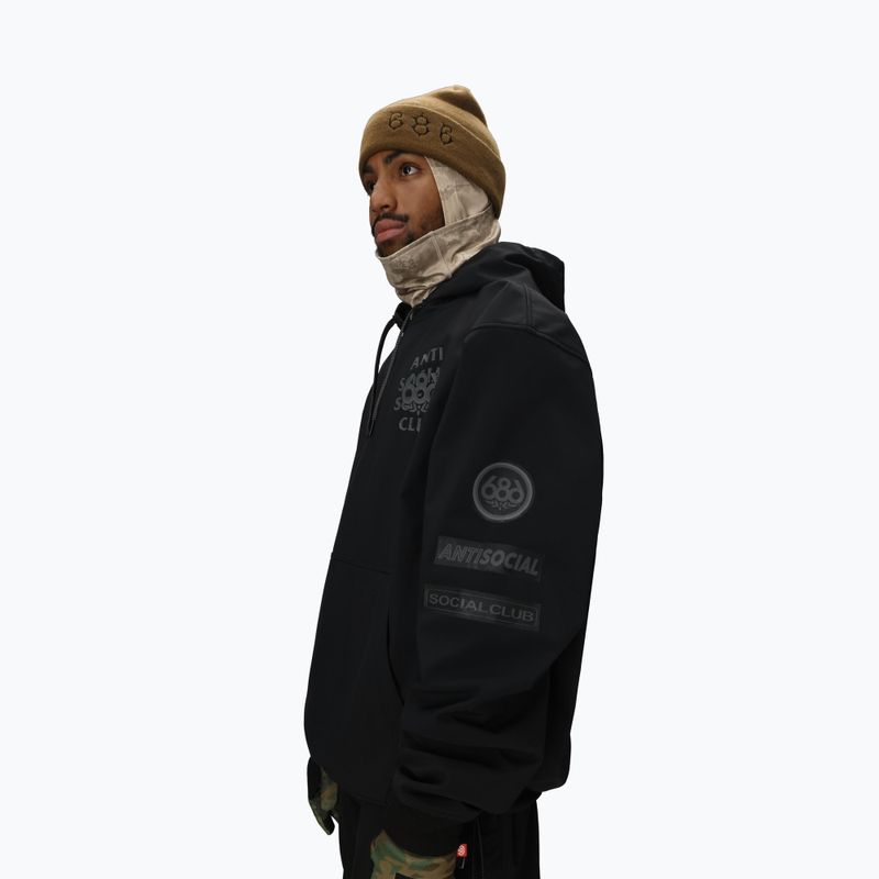 Кофта для сноуборду чоловіча 686 x ASSC F1 Waterproof Team Hoody assc black 4