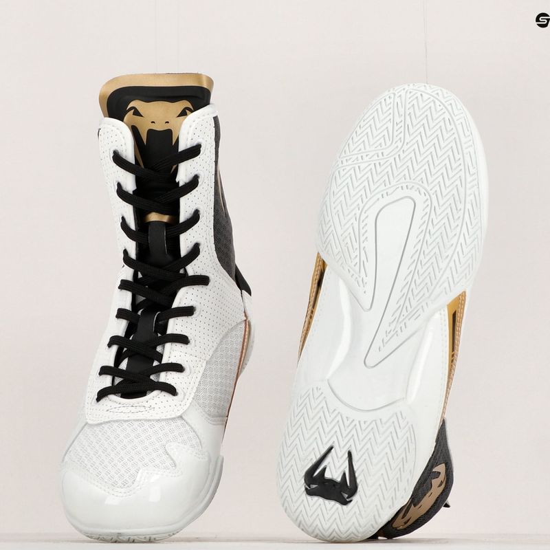 Кросівки боксерські Venum Elite Boxing white/black/gold 8