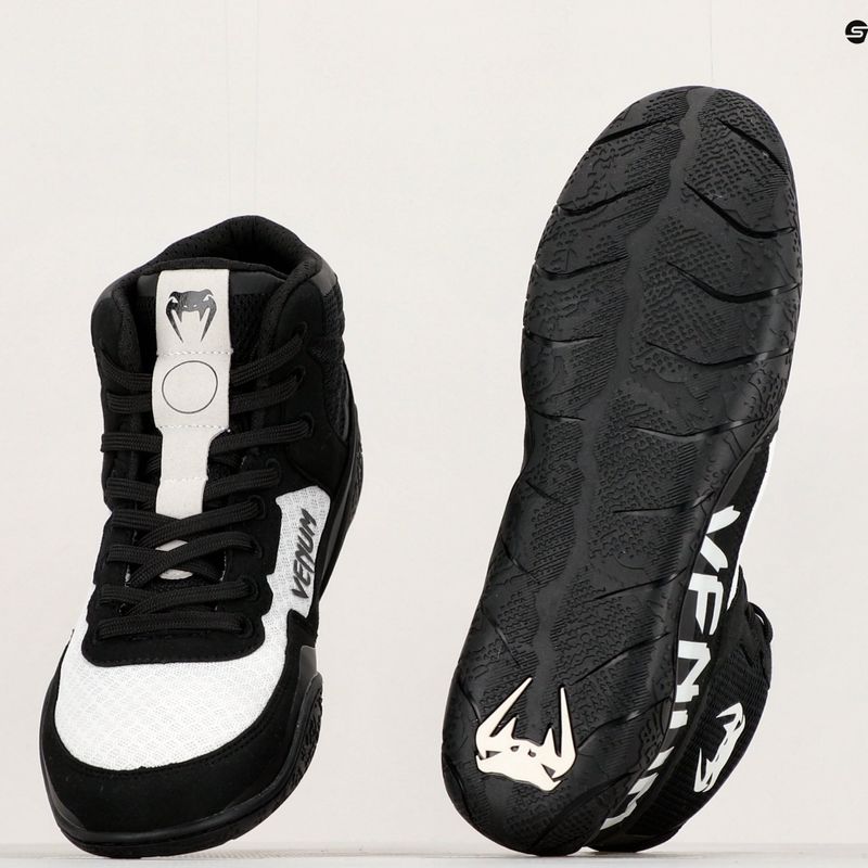 Кросіки боксерські Venum Elite Wrestling black/white 8