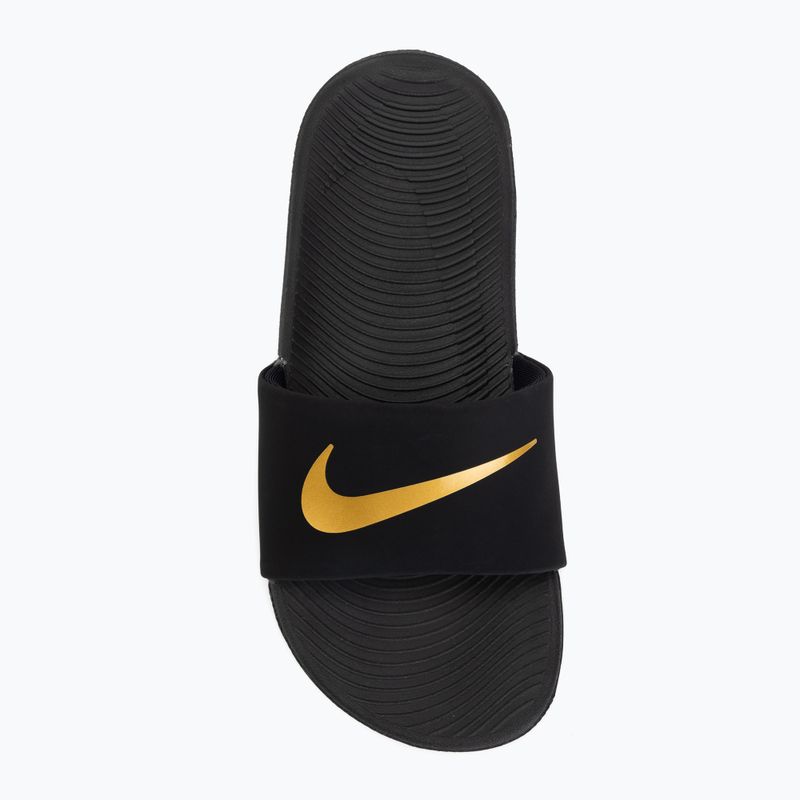 Шльопанці дитячі Nike Kawa black/metallic gold 5