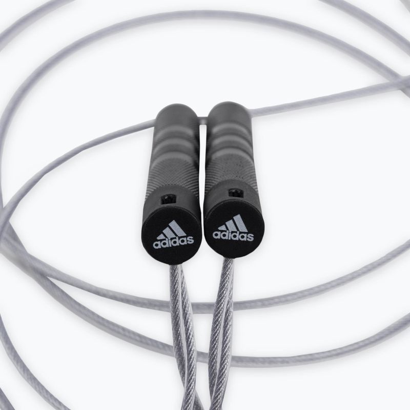 Скакалка adidas зі сталевим тросом срібрна ADRP-11016 2